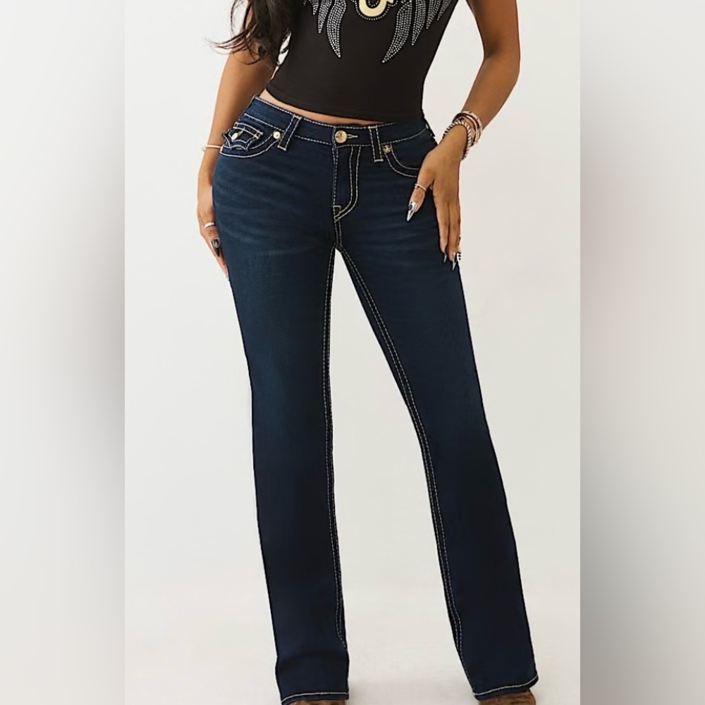 True Religion BECCA MID RISE BIG T BOOTCUT JEAN Size 29 - BRAND NEW WITH TAG - Picture 3 of 8